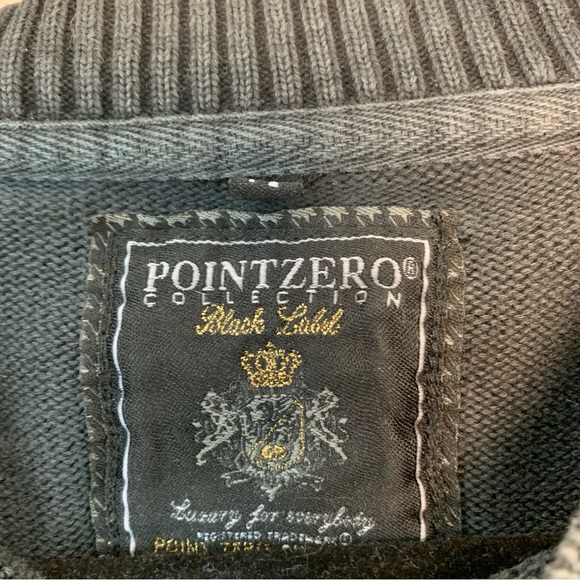 Vintage 90’s Grey Sweater Distressed Argyle Cotton Print Men’s size Medium - Picture 6 of 15